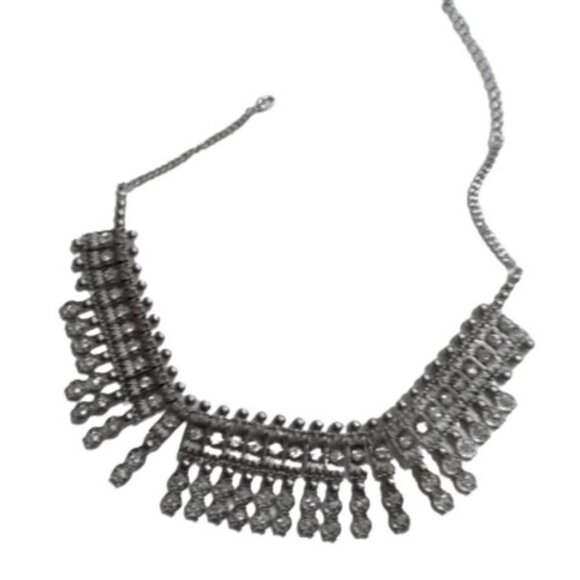 2/$30 sparkly vintage bib rhinestone necklace - Picture 1 of 11